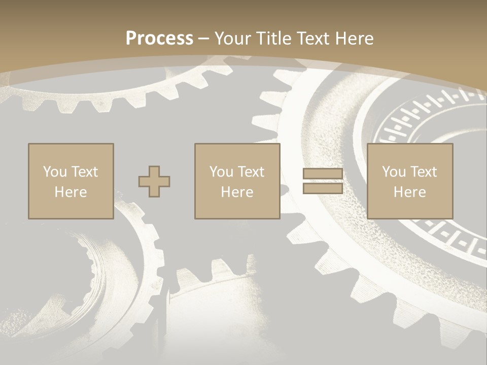A Group Of Gears On A Black And White Background PowerPoint Template