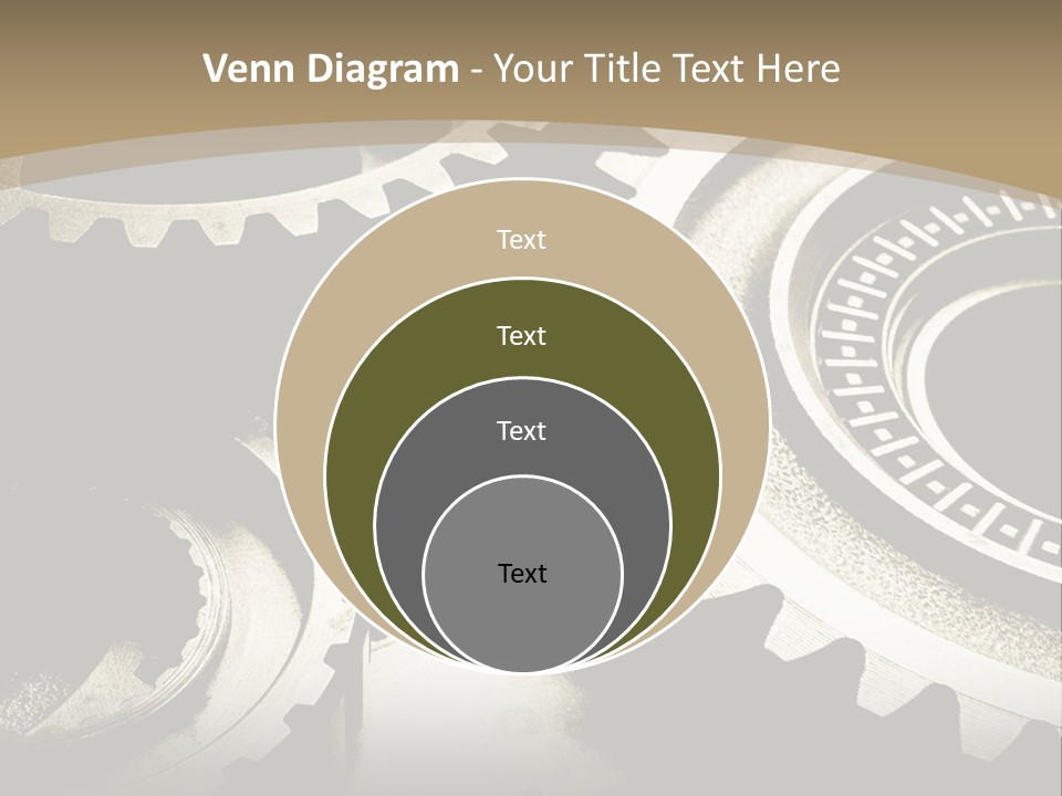 A Group Of Gears On A Black And White Background PowerPoint Template