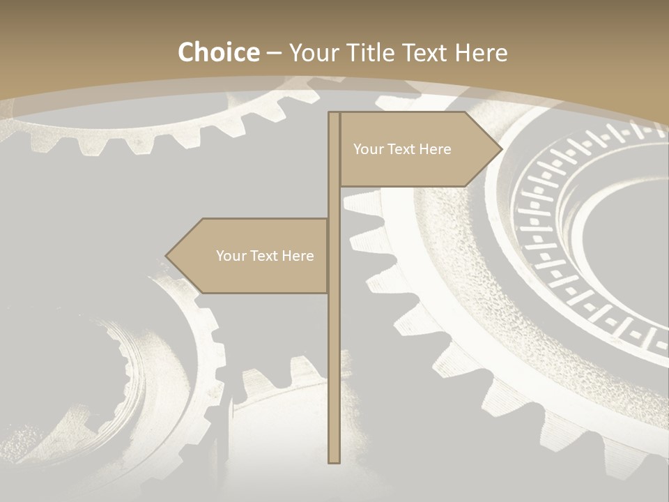 A Group Of Gears On A Black And White Background PowerPoint Template
