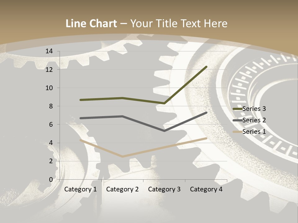 A Group Of Gears On A Black And White Background PowerPoint Template