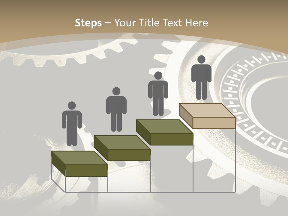 A Group Of Gears On A Black And White Background PowerPoint Template