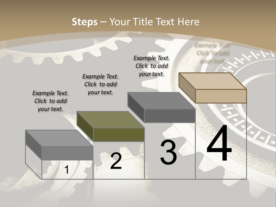 A Group Of Gears On A Black And White Background PowerPoint Template