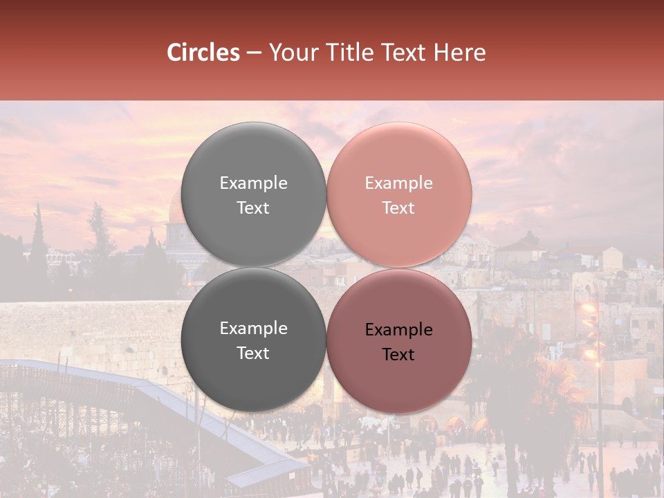 A Picture Of The Dome Of The Rock In The Middle Of The City PowerPoint Template