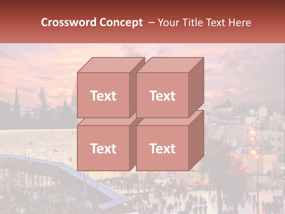 A Picture Of The Dome Of The Rock In The Middle Of The City PowerPoint Template