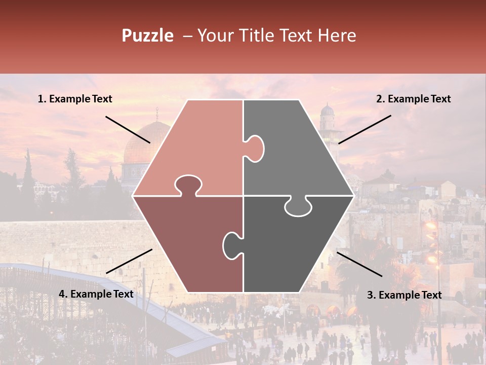 A Picture Of The Dome Of The Rock In The Middle Of The City PowerPoint Template