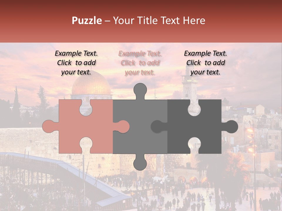 A Picture Of The Dome Of The Rock In The Middle Of The City PowerPoint Template