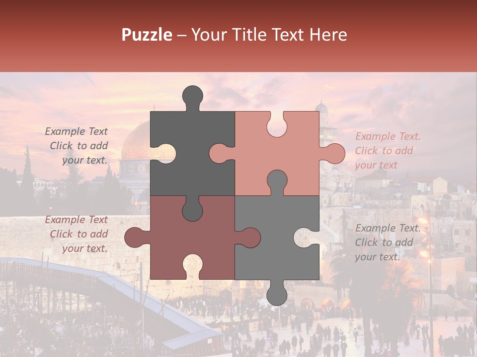 A Picture Of The Dome Of The Rock In The Middle Of The City PowerPoint Template