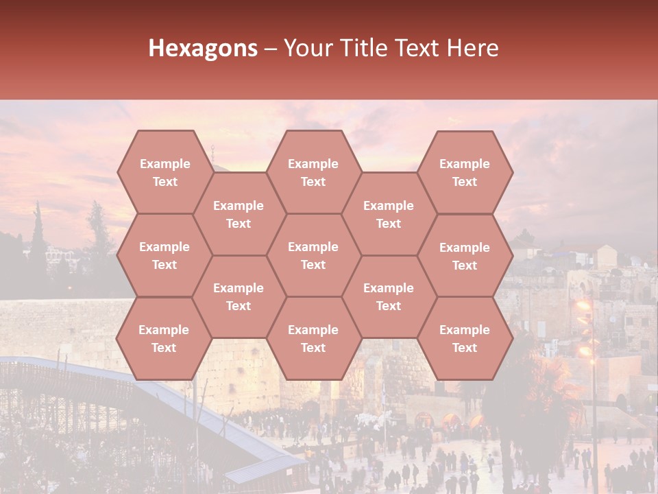A Picture Of The Dome Of The Rock In The Middle Of The City PowerPoint Template