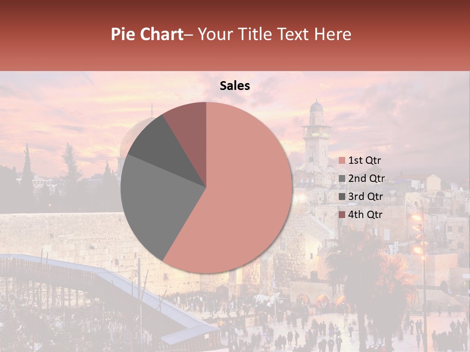 A Picture Of The Dome Of The Rock In The Middle Of The City PowerPoint Template