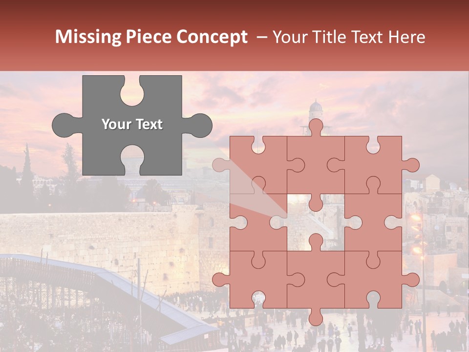 A Picture Of The Dome Of The Rock In The Middle Of The City PowerPoint Template