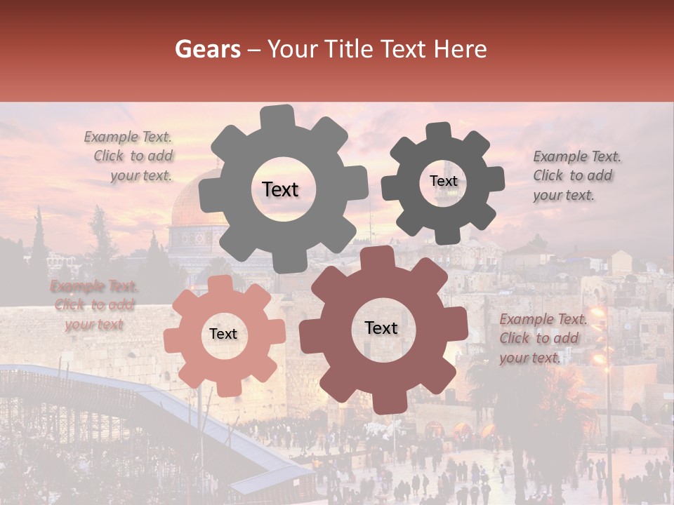 A Picture Of The Dome Of The Rock In The Middle Of The City PowerPoint Template
