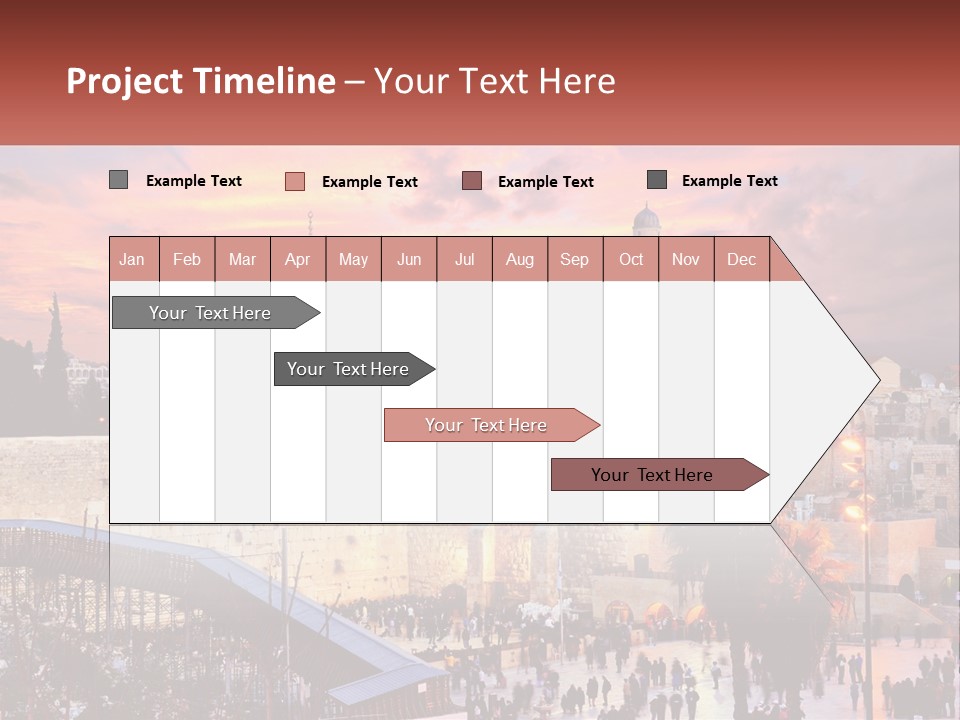 A Picture Of The Dome Of The Rock In The Middle Of The City PowerPoint Template