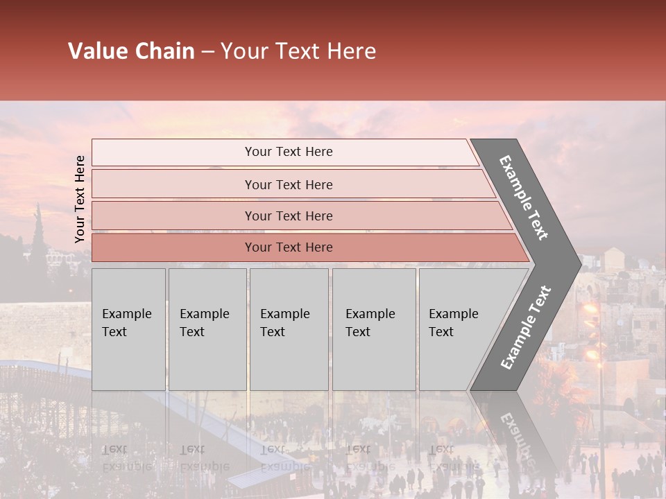 A Picture Of The Dome Of The Rock In The Middle Of The City PowerPoint Template