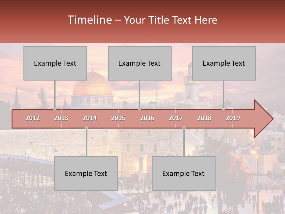 A Picture Of The Dome Of The Rock In The Middle Of The City PowerPoint Template