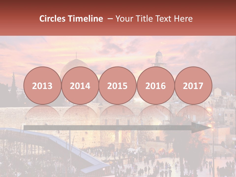 A Picture Of The Dome Of The Rock In The Middle Of The City PowerPoint Template