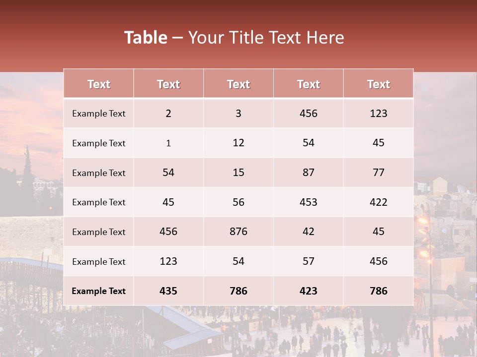 A Picture Of The Dome Of The Rock In The Middle Of The City PowerPoint Template
