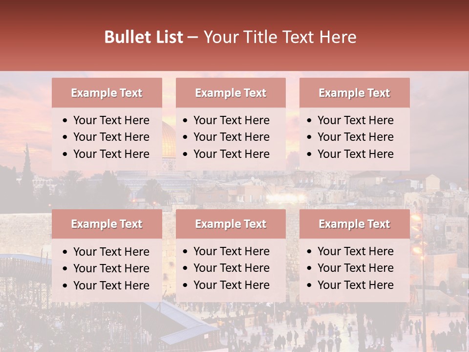 A Picture Of The Dome Of The Rock In The Middle Of The City PowerPoint Template