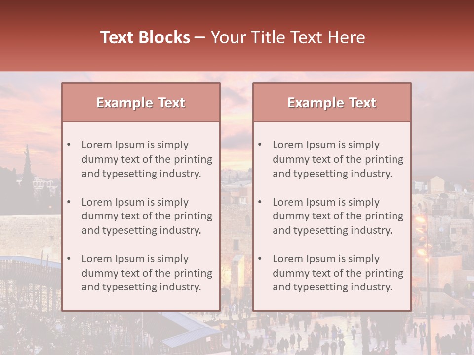 A Picture Of The Dome Of The Rock In The Middle Of The City PowerPoint Template