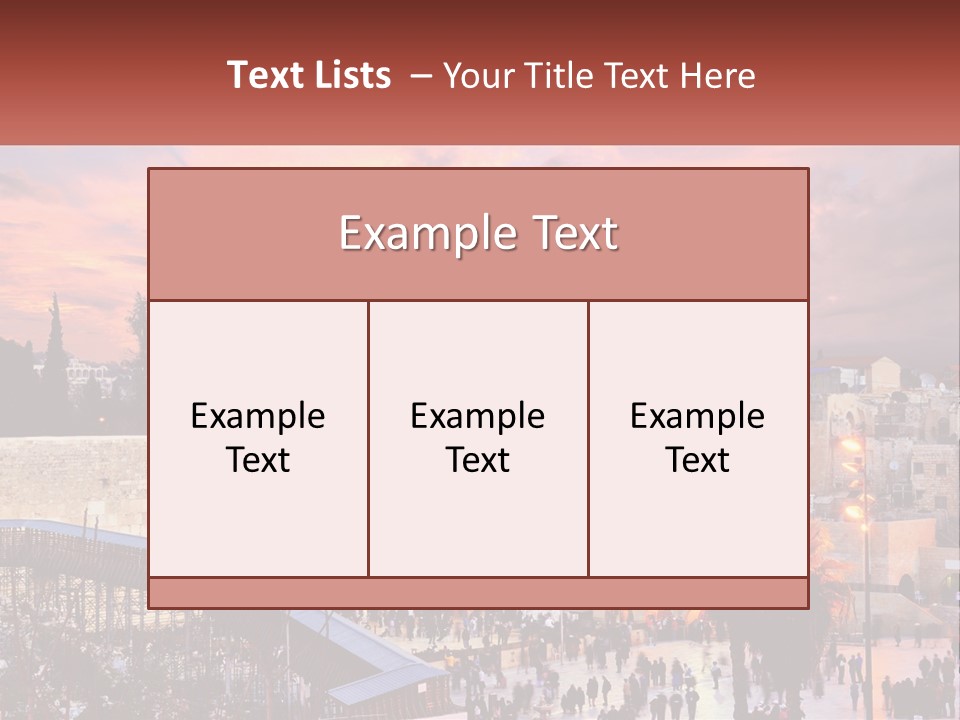 A Picture Of The Dome Of The Rock In The Middle Of The City PowerPoint Template