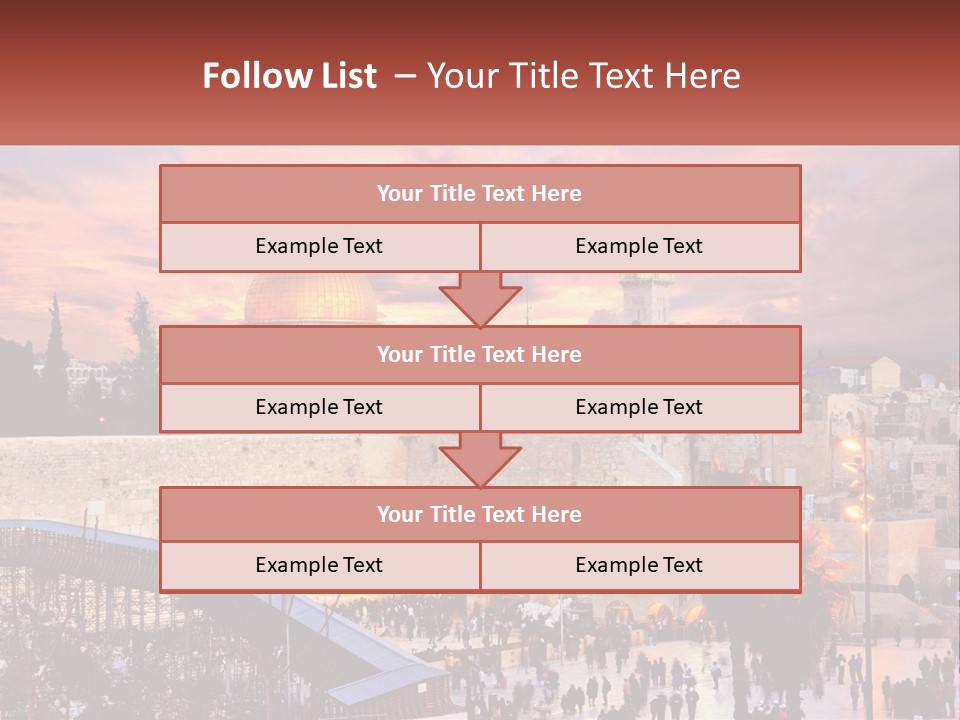A Picture Of The Dome Of The Rock In The Middle Of The City PowerPoint Template