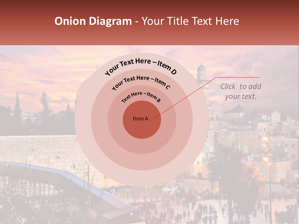 A Picture Of The Dome Of The Rock In The Middle Of The City PowerPoint Template