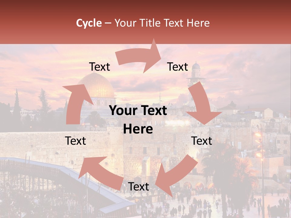 A Picture Of The Dome Of The Rock In The Middle Of The City PowerPoint Template