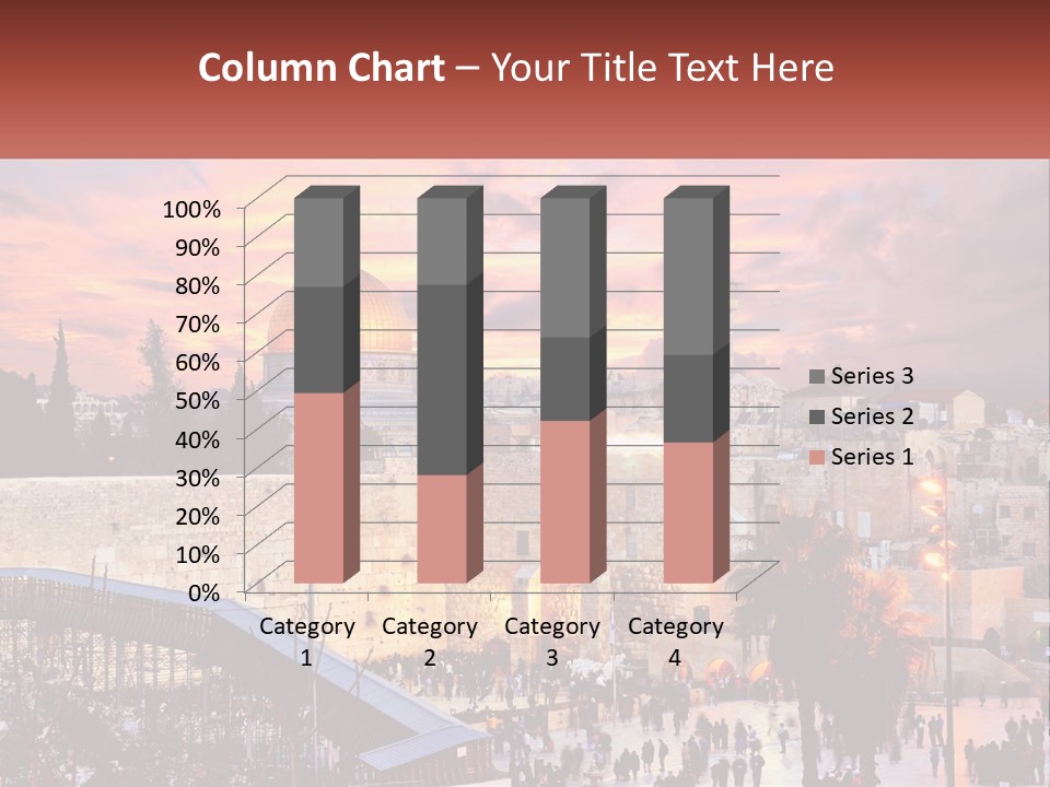 A Picture Of The Dome Of The Rock In The Middle Of The City PowerPoint Template