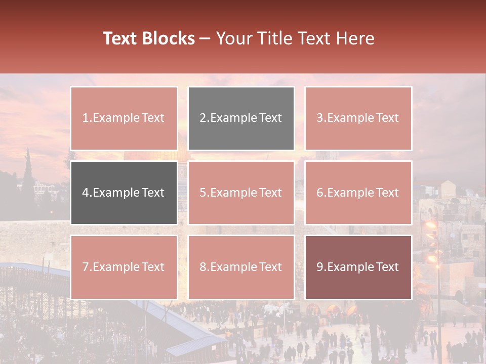 A Picture Of The Dome Of The Rock In The Middle Of The City PowerPoint Template