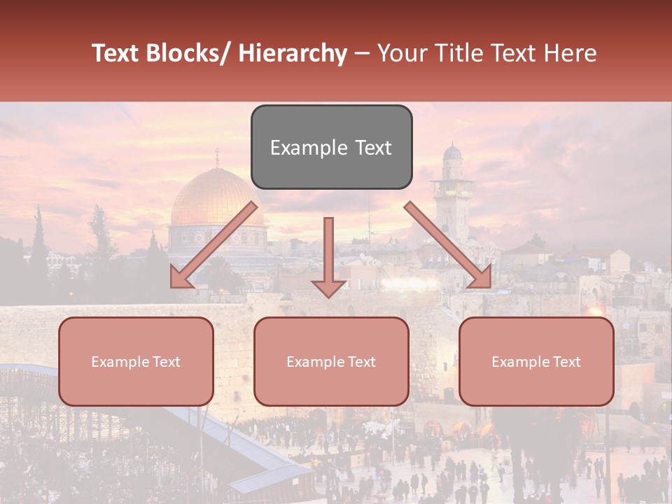 A Picture Of The Dome Of The Rock In The Middle Of The City PowerPoint Template