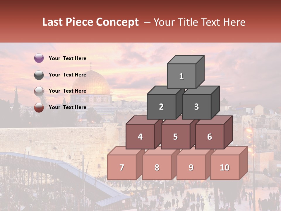 A Picture Of The Dome Of The Rock In The Middle Of The City PowerPoint Template