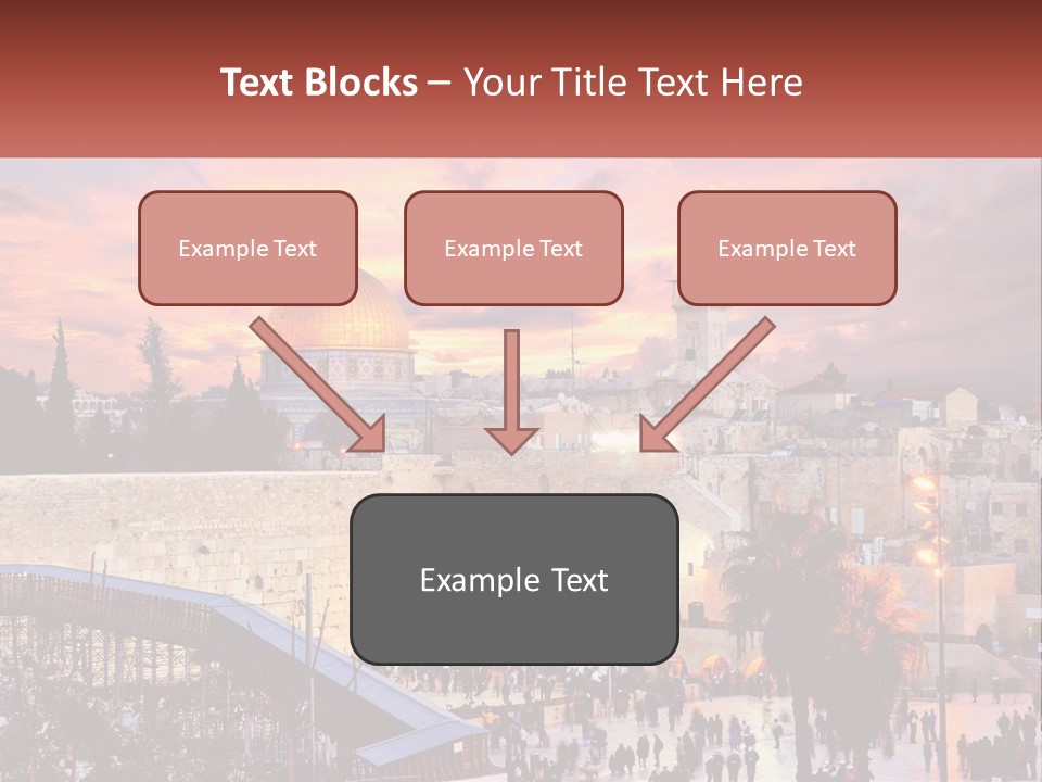 A Picture Of The Dome Of The Rock In The Middle Of The City PowerPoint Template