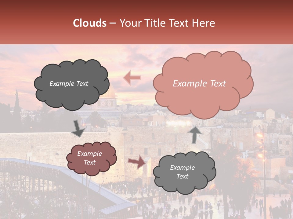 A Picture Of The Dome Of The Rock In The Middle Of The City PowerPoint Template