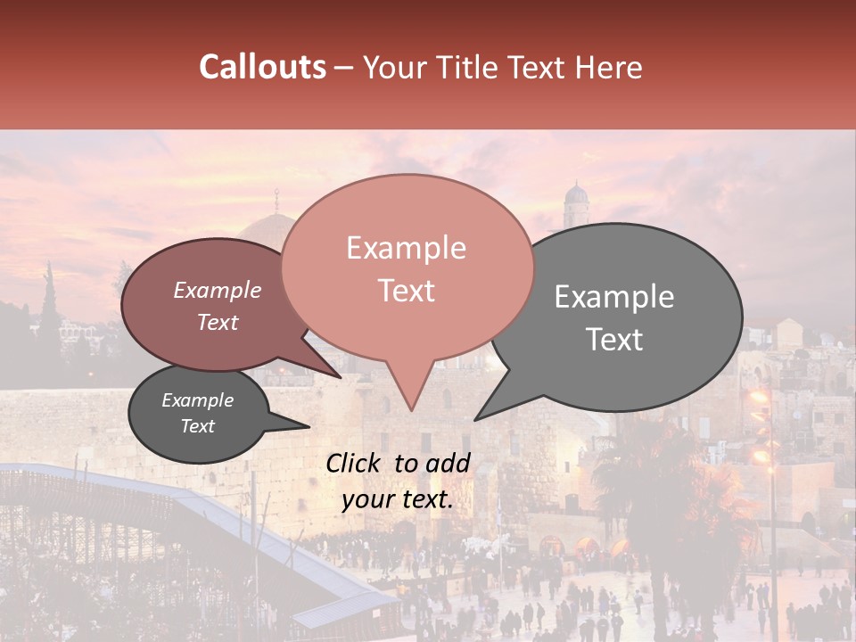A Picture Of The Dome Of The Rock In The Middle Of The City PowerPoint Template
