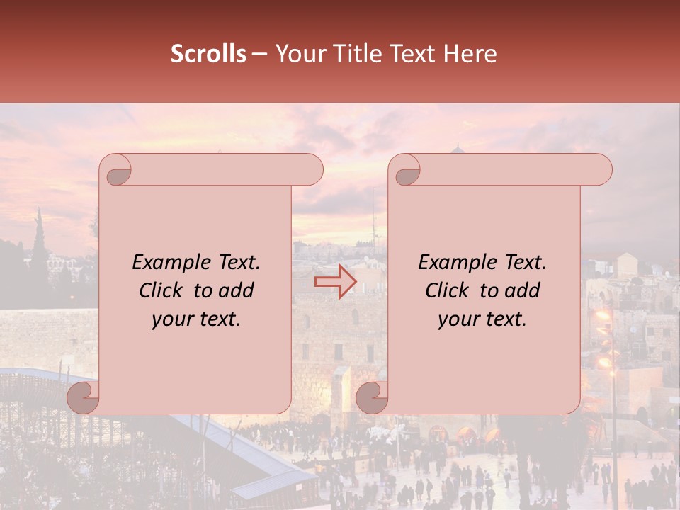 A Picture Of The Dome Of The Rock In The Middle Of The City PowerPoint Template