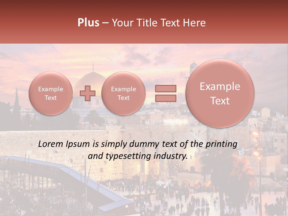 A Picture Of The Dome Of The Rock In The Middle Of The City PowerPoint Template