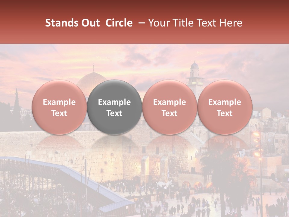 A Picture Of The Dome Of The Rock In The Middle Of The City PowerPoint Template