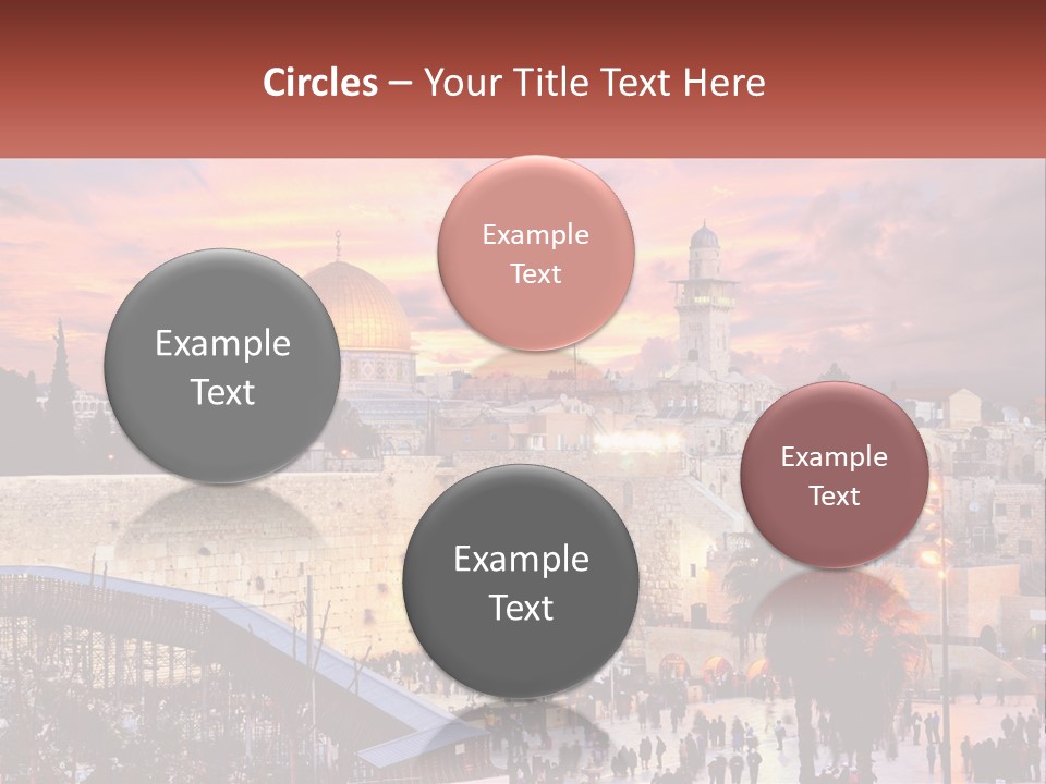 A Picture Of The Dome Of The Rock In The Middle Of The City PowerPoint Template