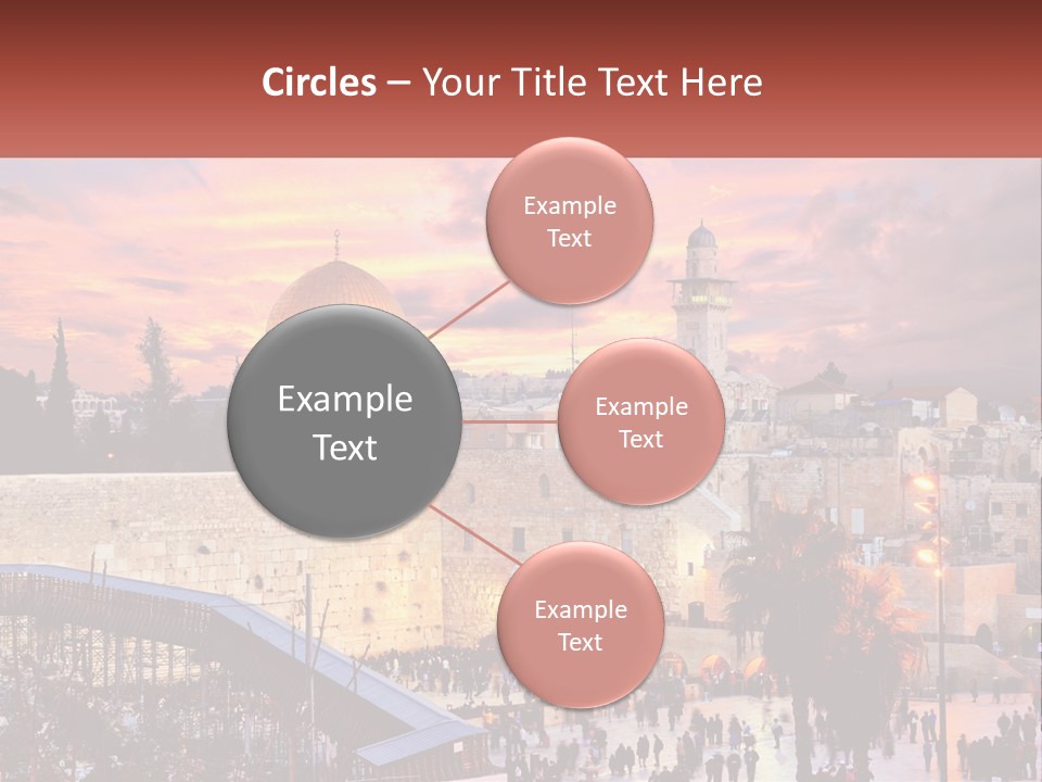 A Picture Of The Dome Of The Rock In The Middle Of The City PowerPoint Template