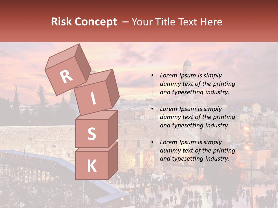 A Picture Of The Dome Of The Rock In The Middle Of The City PowerPoint Template