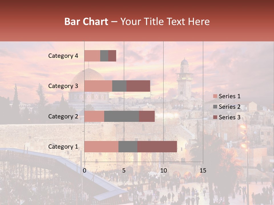 A Picture Of The Dome Of The Rock In The Middle Of The City PowerPoint Template