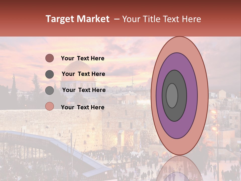 A Picture Of The Dome Of The Rock In The Middle Of The City PowerPoint Template