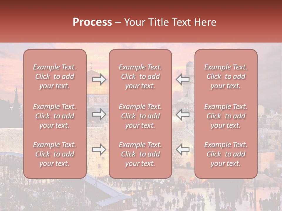 A Picture Of The Dome Of The Rock In The Middle Of The City PowerPoint Template