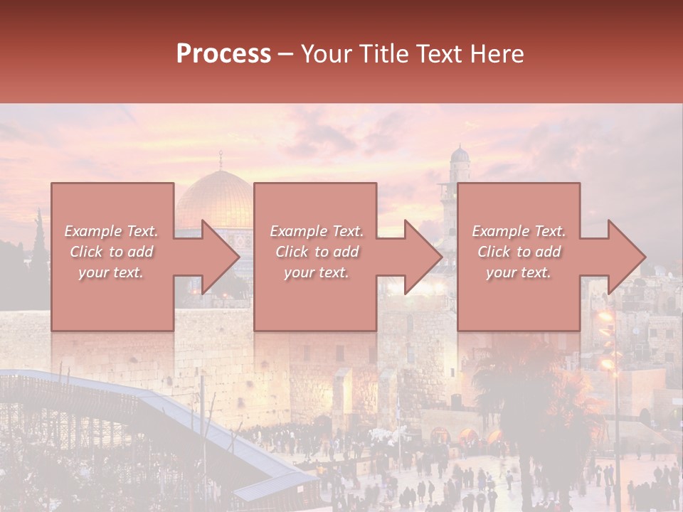 A Picture Of The Dome Of The Rock In The Middle Of The City PowerPoint Template
