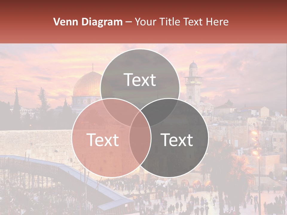 A Picture Of The Dome Of The Rock In The Middle Of The City PowerPoint Template