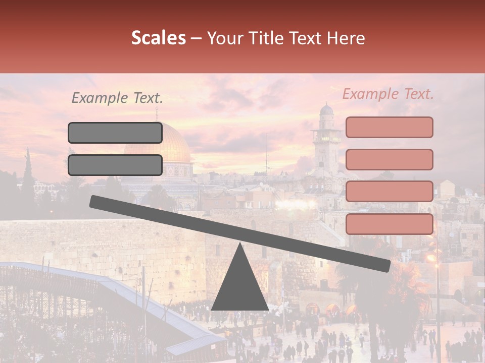 A Picture Of The Dome Of The Rock In The Middle Of The City PowerPoint Template