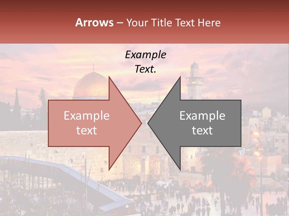 A Picture Of The Dome Of The Rock In The Middle Of The City PowerPoint Template
