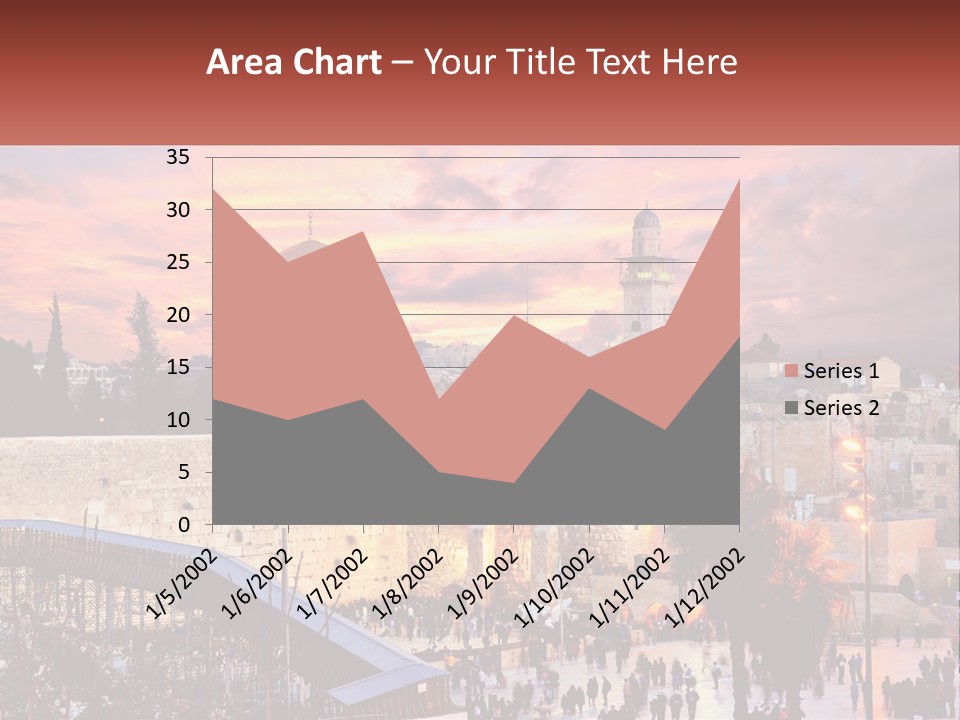 A Picture Of The Dome Of The Rock In The Middle Of The City PowerPoint Template