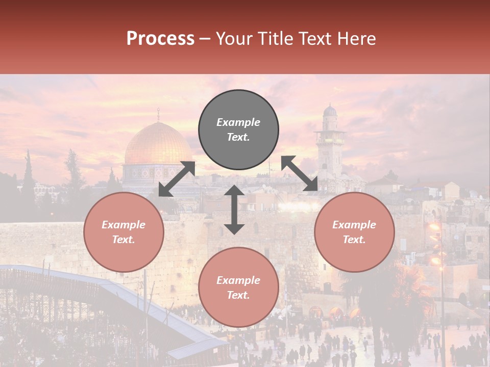 A Picture Of The Dome Of The Rock In The Middle Of The City PowerPoint Template