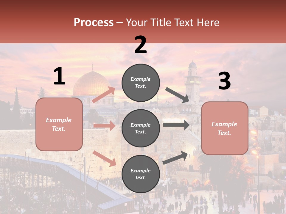 A Picture Of The Dome Of The Rock In The Middle Of The City PowerPoint Template
