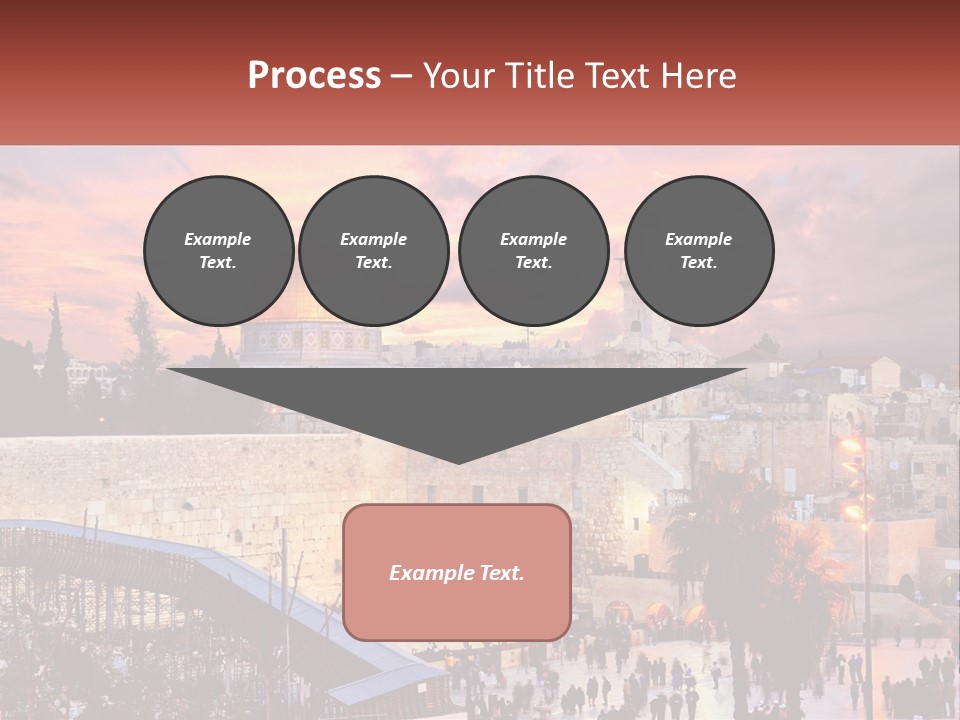 A Picture Of The Dome Of The Rock In The Middle Of The City PowerPoint Template